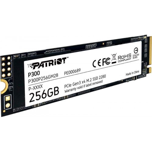 Накопичувач SSD 256GB Patriot P300 M.2 2280 PCIe NVMe 3.0 x4 TLC (P300P256GM28) в інтернет супермаркеті PbayMarket!
