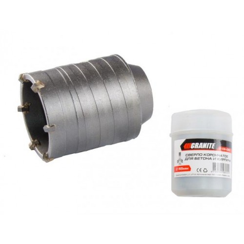 Свердло корончате GRANITE для бетону 55 мм 6 зубців 2-08-055 Свердло корончате GRANITE для бетону 55 мм 6 зубців 2-08-055