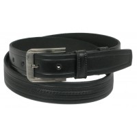 Шкіряний ремінь Skipper 110-130 x 3.5 см Чорний (1052-35)