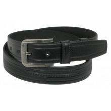 Шкіряний ремінь Skipper 110-130 x 3.5 см Чорний (1052-35)