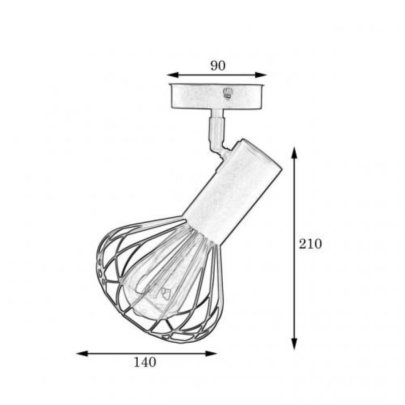 Світильник лофт настінно-стельовий MSK Electric Lotus NL 14151-1