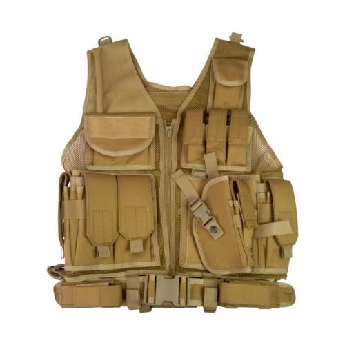 Жилет розвантажувальний Kombat UK Cross Draw Tactical Vest One Size Койот (1635163358) Жилет розвантажувальний Kombat UK Cross Draw Tactical Vest One Size Койот (1635163358)