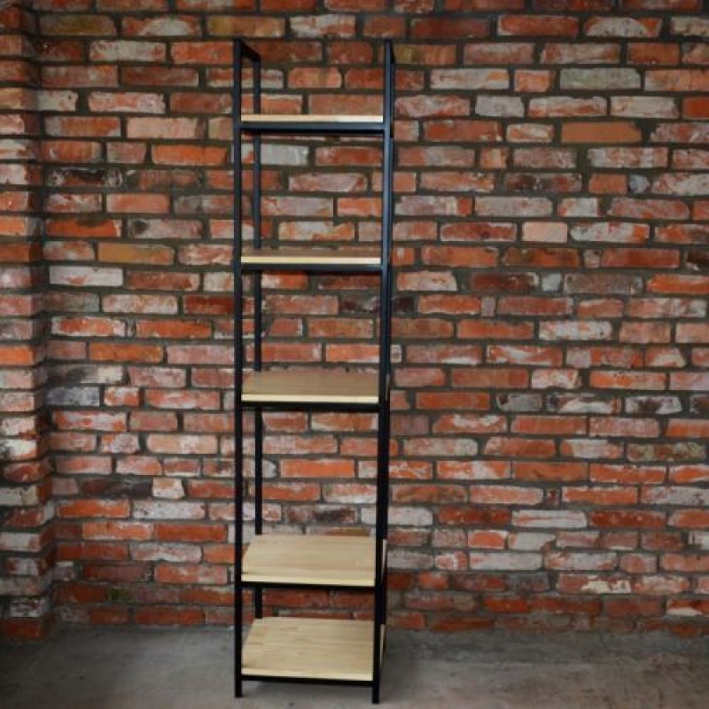 Стелаж для зберігання в стилі Loft NS-1649 2030x450x400 мм Черный