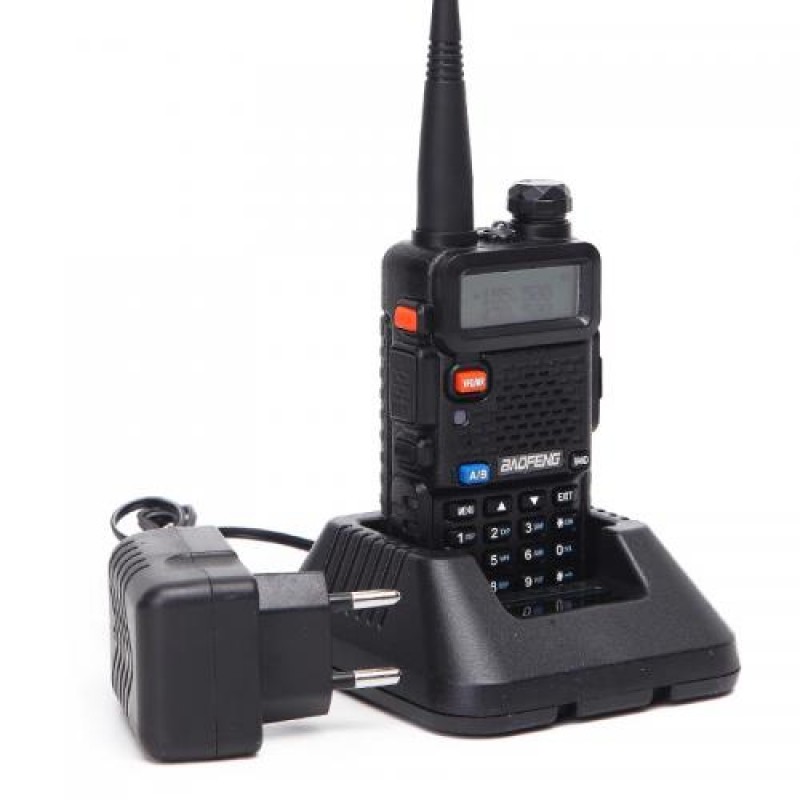 Рація Baofeng UV-5R Black + Гарнітура Baofeng з кнопкою РТТ