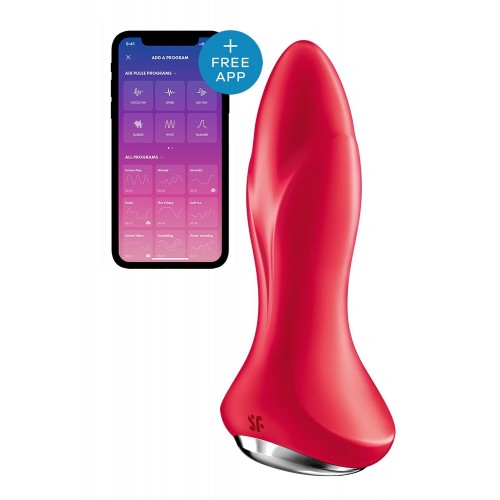 Анальна смарт-вібропробка із перлинним масажем Satisfyer Rotator Plug 1+ Red в інтернет супермаркеті PbayMarket!