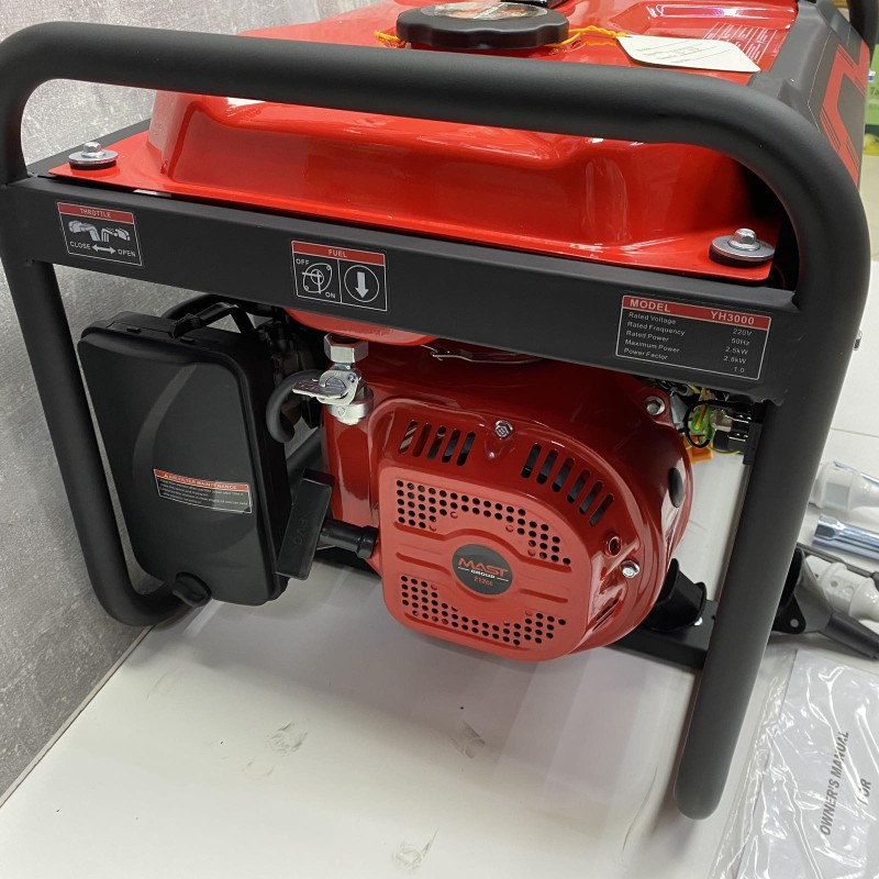 Генератор 2,5-2,8 кВт з мідною обмоткою + AVR (стабілізатор напруги) сертифікований двигун Mast Group YH3000