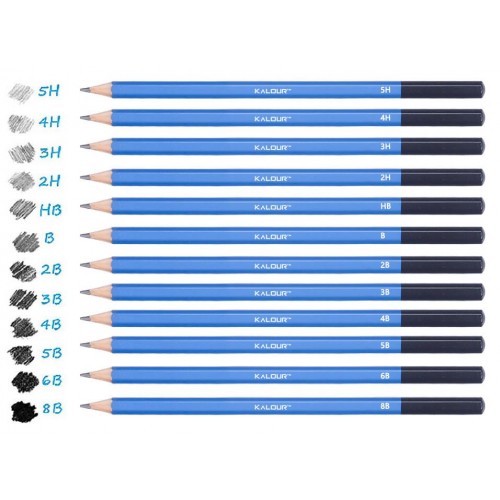 Набір графітних олівців Kalour  12 штук твердість 8В-5Н (YW-SPT012) в інтернет супермаркеті PbayMarket!