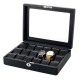 Шкатулка для зберігання годинників Salvadore 18W-KCC 340х260х90 мм Чорний