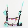 Самокат Best Scooter PU колеса, що світяться 5 в 1 Flowers 54 х 14 см Різнокольоровий (84219)