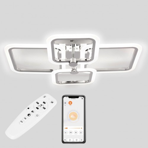 Стельова LED люстра Sunlight 5667/2+2 хром