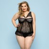 Сексуальний комплект білизни JSY «Скромниця Брук» Plus Size, Black, мереживо, корсет, стрінги в інтернет супермаркеті PbayMarket!