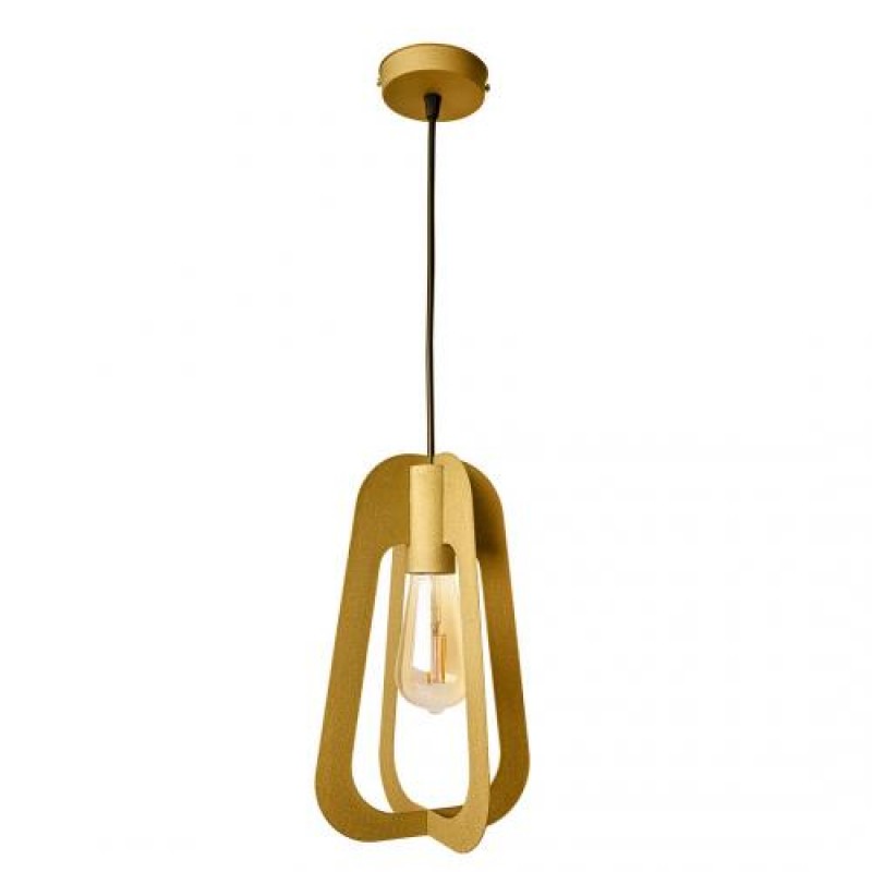 Світильник підвісний MSK Electric Catania в стилі лофт під лампу Е27 MR 3019 GD золотий муар