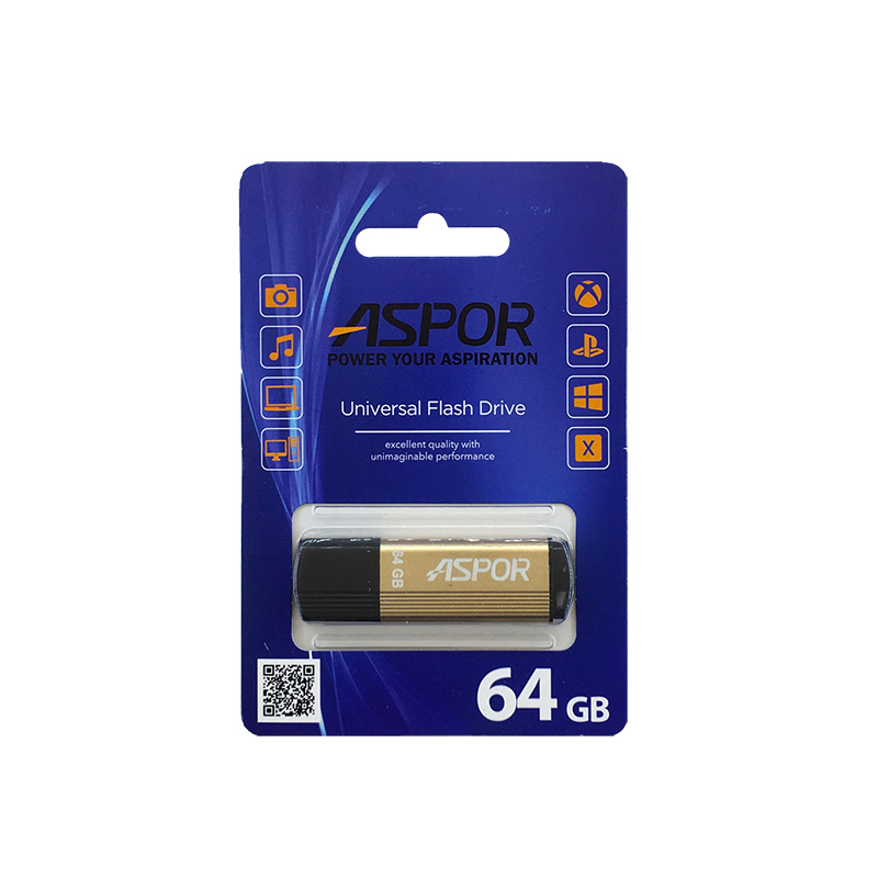 USB Flash Aspor AR121 64GB- золотий
