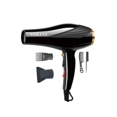 Фен для волосся Sokany з насадками Чорний (SK-2214)