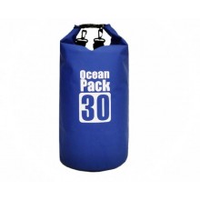 Водонепроникна сумка гермомішок рюкзак з шлейкою на плече Ocean Pack 30 л Blue (57885441)