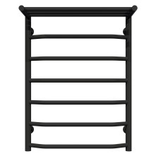 Рушникосушарка водяна Трапеція з полицею П7 500х700 Deffi Чорний (C.TP.70.50.7.B.A)