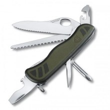 Швейцарський ніж Victorinox Swiss Soldiers Knife 111 мм 10 функцій Зелено-чорний (0.8461.MWCH