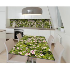 Наклейка 3Д вінілова на стіл Zatarga «Квіткове подив» 600х1200 мм (Z183403st)