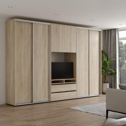 Шафа-купе під телевізор ViAnt ШКTv3 385х60х240 см Дуб сонома (8080) Шафа-купе під телевізор ViAnt ШКTv3 385х60х240 см Дуб сонома (8080)