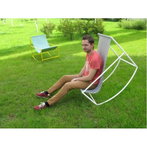 Крісло Шезлонг CRUZO метал Жовтий/Блакитний (kr0001) Крісло Шезлонг CRUZO метал Жовтий/Блакитний (kr0001)