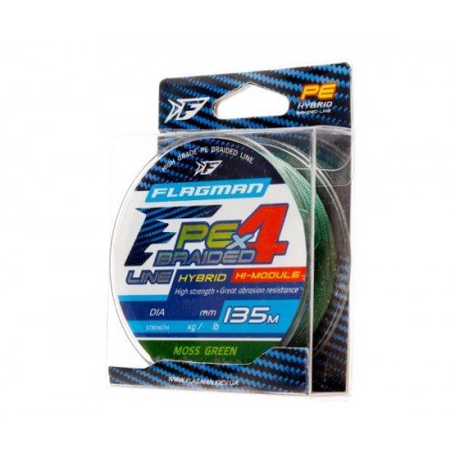 Шнур Flagman PE Hybrid F4 135м / 0.10мм / 4.6кг / 10Lb мoss Green (26135-010) в інтернет супермаркеті PbayMarket!