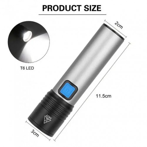 Ручний тактичний акумуляторний світлодіодний ліхтар Bailong BL-K31 USB CHARGE+ ZOOM (1757884280)