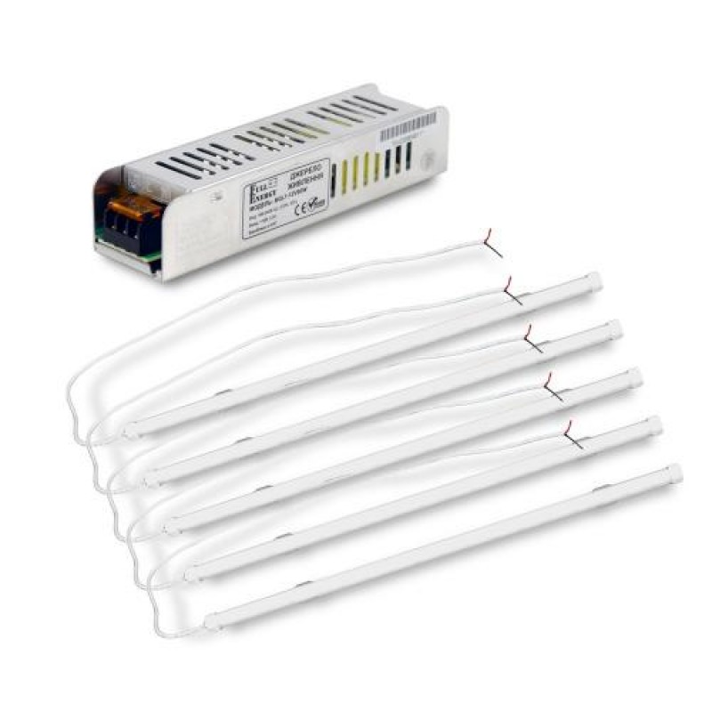 Комплект з 5-ти світильників LED лінійних 600 мм FARADAY Electronics та Блок живлення Full Energy