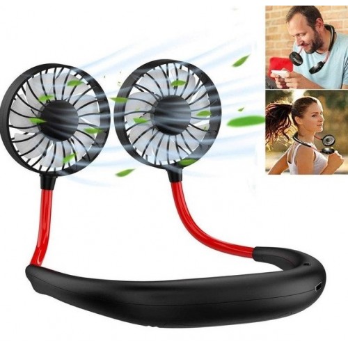 Вентилятор на шию портативний OPT-TOP Neck Fan SN з акумулятором Чорний (2104618574)