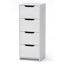 Високий комод Компанит С 48х42х123 см Альба білий