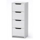 Високий комод Компанит С 48х42х123 см Альба білий