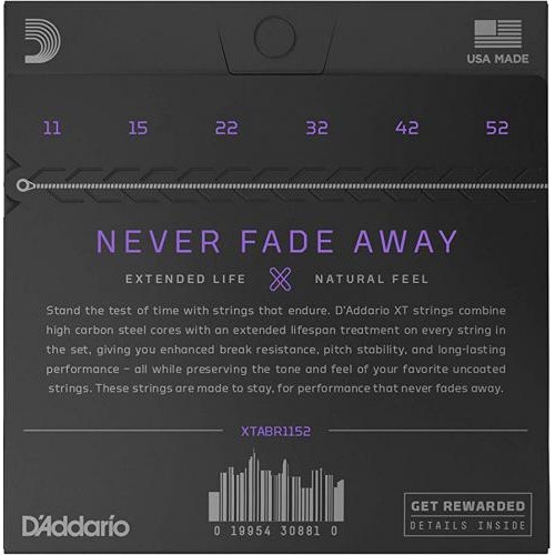 Струни для акустичної гітари D'Addario XTAPB1152 XT Phosphor Bronze Custom Light 11/52 Струни для акустичної гітари D'Addario XTAPB1152 XT Phosphor Bronze Custom Light 11/52