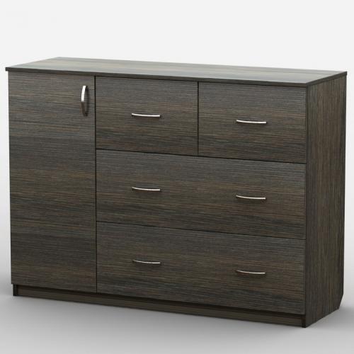 Комод Тиса Мебель АКМ-37 1 Венге 90x45x120 см Комод Тиса Мебель АКМ-37 1 Венге 90x45x120 см