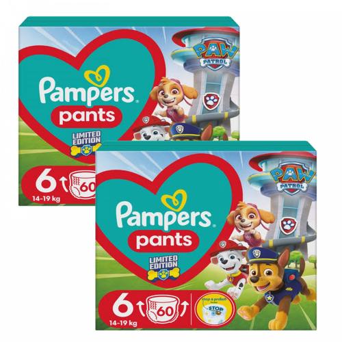 Підгузники-трусики Pampers Pants 6 (14-19 кг) 120 шт Щенячий патруль в інтернет супермаркеті PbayMarket!