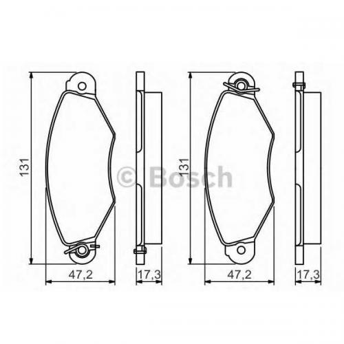 Колодки гальмові Bosch дискові передні CITROEN/NISSAN/RENAULT Xsara/Kubistar/Kangoo 0986495235 в інтернет супермаркеті PbayMarket!