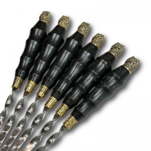 Шампура з дерев'яною ручкою Gorillas BBQ Сова SKK55 45 см 6 шт (5427) Шампура з дерев'яною ручкою Gorillas BBQ Сова SKK55 45 см 6 шт (5427)