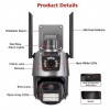 Камера відеоспостереження No Brand P11-QQ6 8MP WiFi Чорний (2390000022)