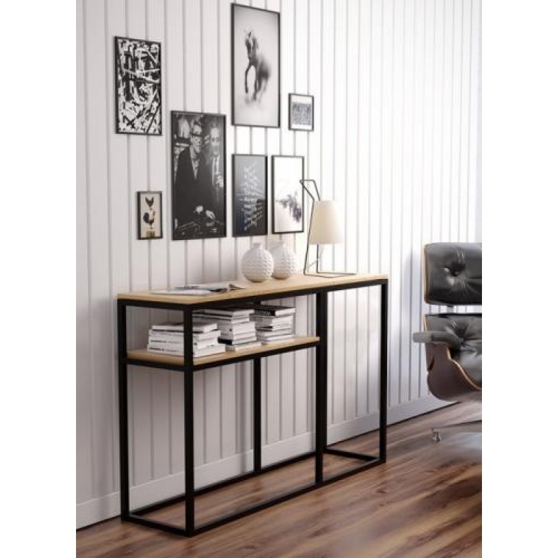 Консоль для дому в стилі Loft NS-339 950x1500x370 мм Черный