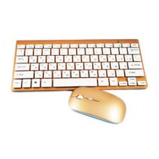 Комплект бездротової клавіатура та миша оптична UKC Wireless 0902 Золотиста