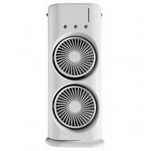 Вентилятор настільний OPT-TOP Double-ended Spray Fan подвійний з охолодженням LED підсвічування Пульт ДУ Білий (2104618502)