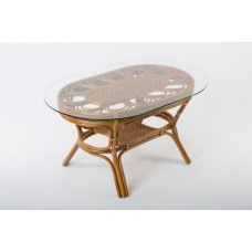 Обідній стіл Асканія CRUZO натуральний ротанг королівський дуб (st0014)