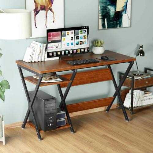 Письмовий стіл GoodsMetall із металу з полицями Лофт 1200х600х750 СТП128