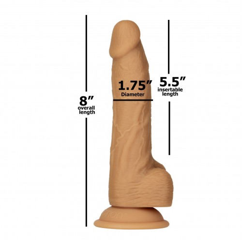 Фалоімітатор ADDICTION Dual Density Silicone Dildo Caramel 8″, присоска, діаметр 4,3 см, віброкуля в в інтернет супермаркеті PbayMarket!