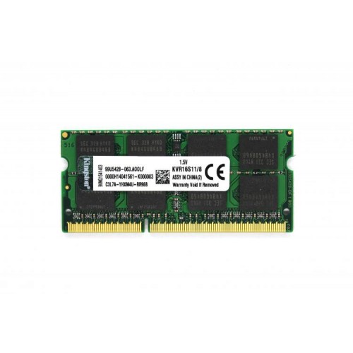 Оперативна пам'ять Kingston SODIMM DDR3-1600 8GB PC3-12800 (KVR16S11/8) Оперативна пам'ять Kingston SODIMM DDR3-1600 8GB PC3-12800 (KVR16S11/8)