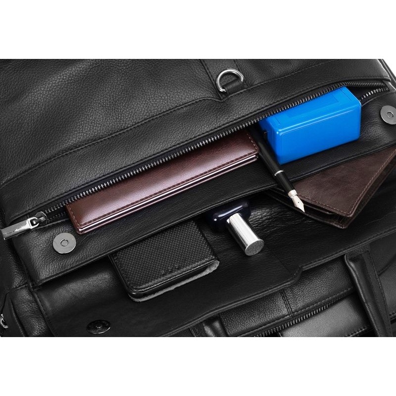 Чоловіча шкіряна сумка портфель для ноутбука до 14 дюймів Always Wild Чорний (LAP15605NDM)