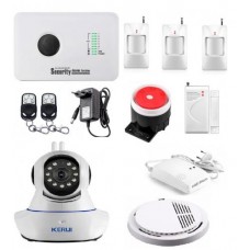 Комплект сигналізації GSM Alarm System G10C+ WI-FI IP камера для 2-х кімнатної квартири (DFHJDF78DFJDD)