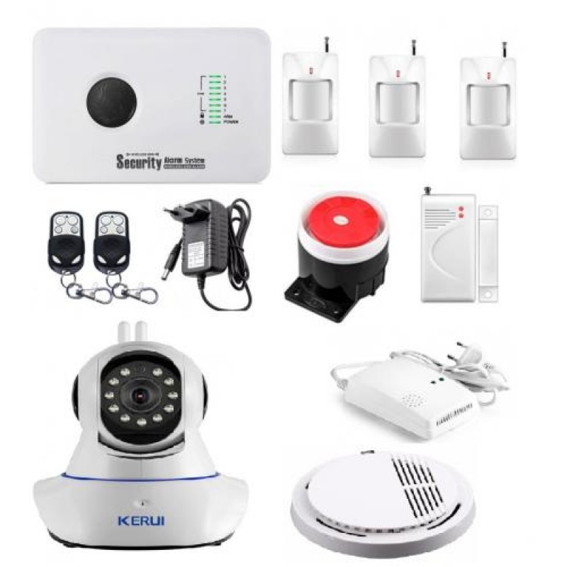 Комплект сигналізації GSM Alarm System G10C+ WI-FI IP камера для 2-х кімнатної квартири (DFHJDF78DFJDD)