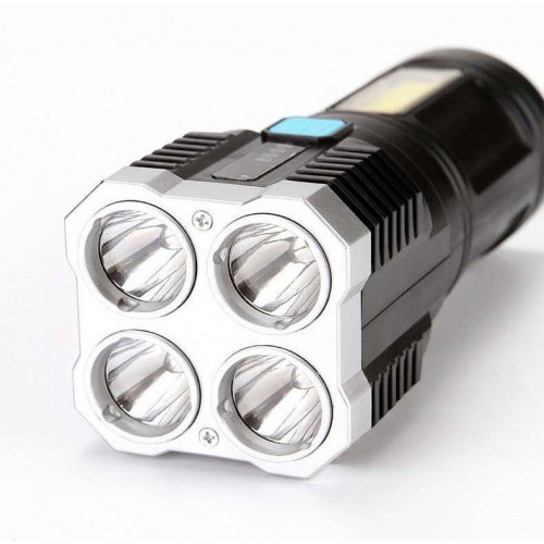 Ліхтар ручний Police X509/L-S03-4LED 3030+COB з/в USB-micro Чорний ABS пластик (X509) Ліхтар ручний Police X509/L-S03-4LED 3030+COB з/в USB-micro Чорний ABS пластик (X509)