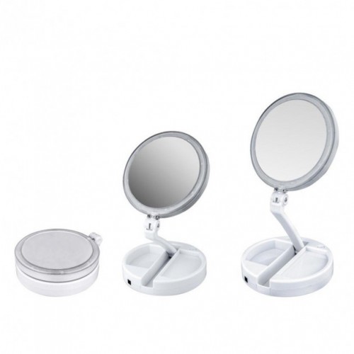 Косметичне дзеркало Mirror My Foldaway з підсвічуванням Білий (200201 Mirror)