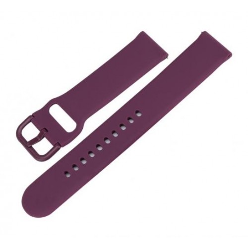 Ремінець BeWatch для смарт годинник силіконовий 20мм універсальний Винний (1012310) Ремінець BeWatch для смарт годинник силіконовий 20мм універсальний Винний (1012310)