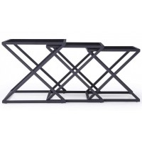 Комплект журнальних столиків у стилі Loft NS-307 510x490x490 мм Черный Комплект журнальних столиків у стилі Loft NS-307 510x490x490 мм Черный